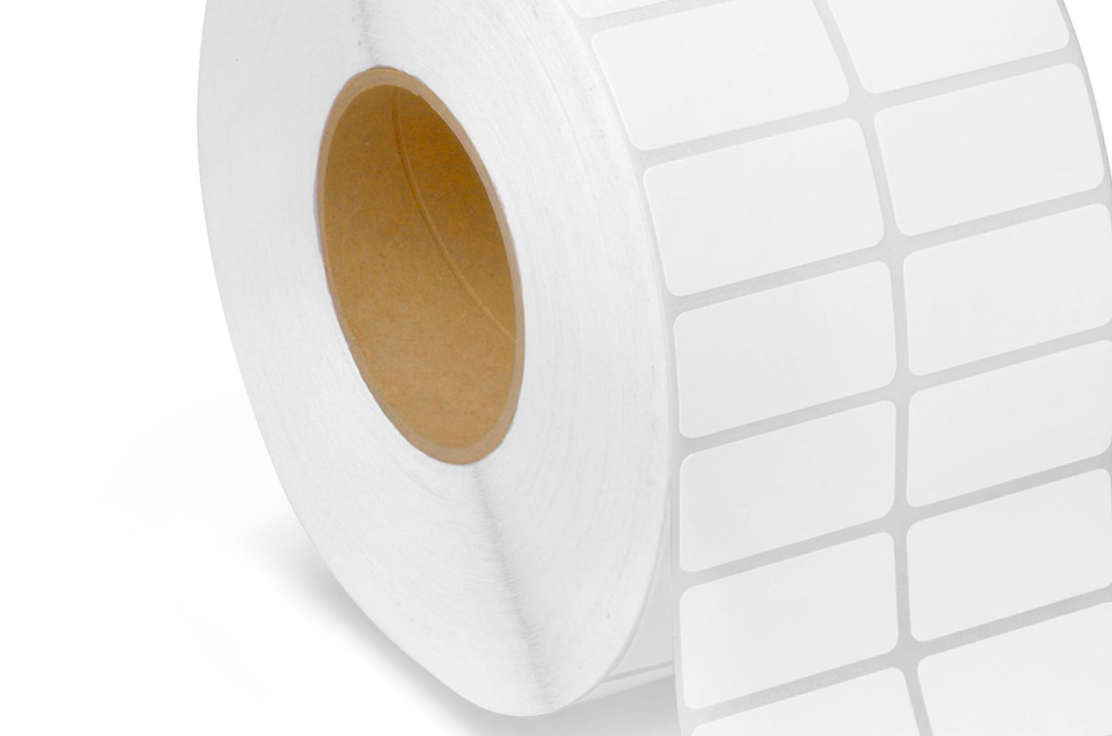 Etiqueta Blanca Transferencia Térmica 2x1” (5x2.5 cms) 2 al Paso