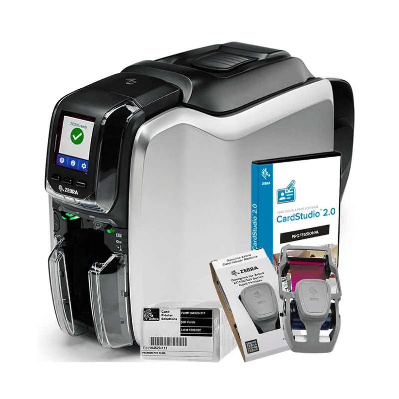 Impresora Zebra Quick Card Bundle ZC300 Dual Side